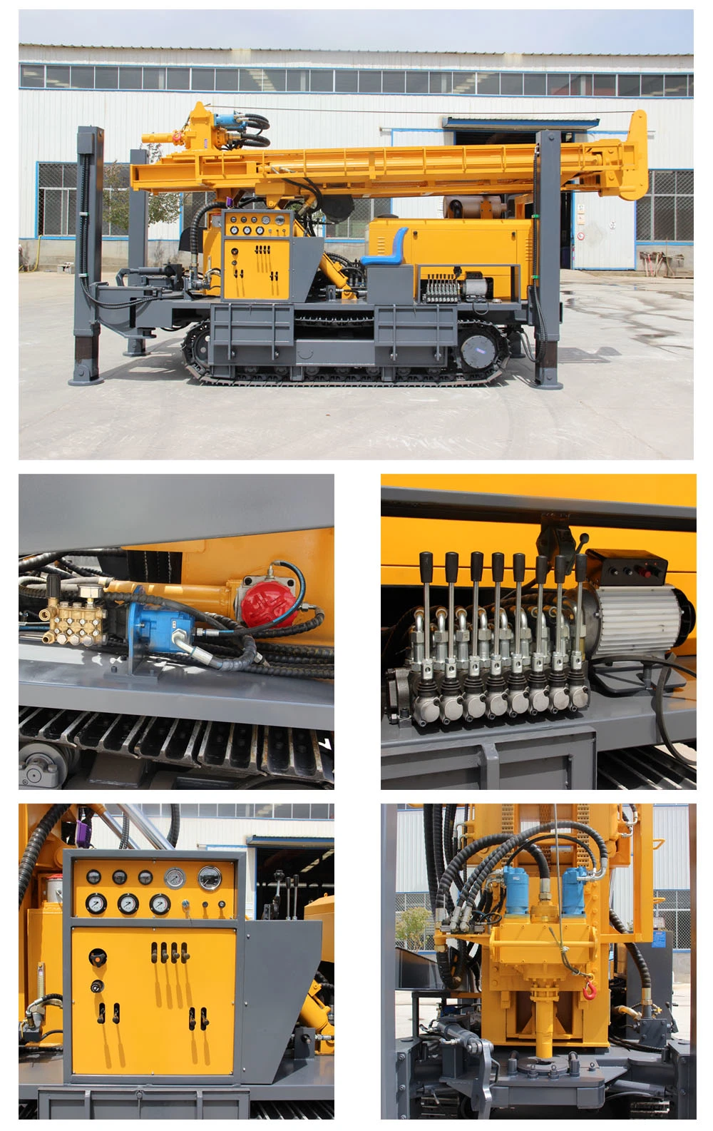 Small Portable Diesel Crawler Mobile Hydraulic Rotary Mine Rock Core DTH Diamond Bit Hammer Trailer Deep Borehole Ground Water Well Drill Machine Drilling Rig